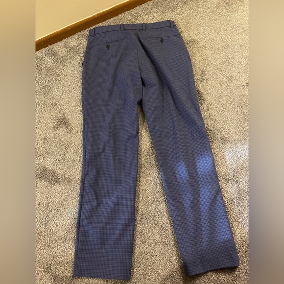 Tommy Hilfiger Men's Blue Patterned Dress Pants - Picture 4 of 4